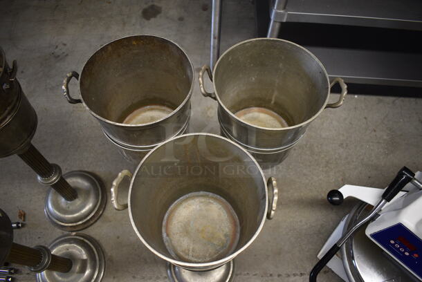 3 Grand Silver Co. Wear-Brite Champagne Buckets on Stands. 11x8.5x32. 3 Times Your Bid! - Image 3 of 5