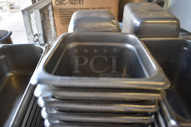 12 Stainless Steel 1/6 Size Drop In Bins. 1/6x6. 12 Times Your Bid! - Image 3 of 3