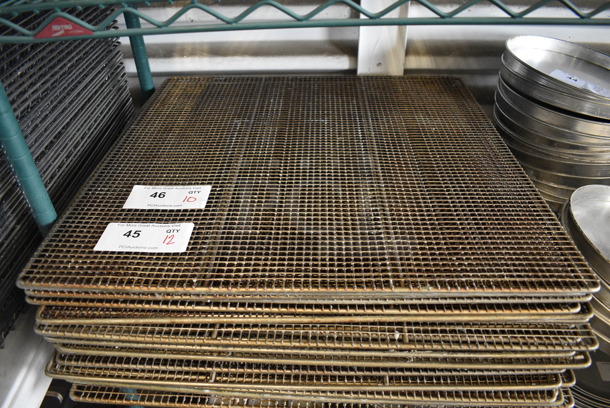 12 Metal Donut Fryer Screens. 23x23. 12 Times Your Bid!