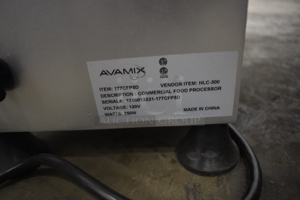 BRAND NEW IN BOX! Avamix Model 177CFP5D Stainless Steel Commercial Countertop Food Processor w/ 5 Various Blades. 120 Volts, 1 Phase. 9x21x20. Tested and Working! - Image 10 of 11