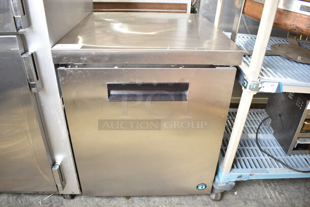 Hoshizaki CRMR27 Stainless Steel Commercial Single Door Undercounter Freezer on Commercial Casters. 115 Volts, 1 Phase. Tested and Working! - Image 1 of 4