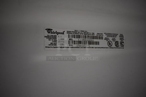 Whirlpool ET1MHKXMQ02 Metal Cooler Freezer Combo Unit. 115 Volts, 1 Phase. 33x30x66. Tested and Working! - Image 6 of 7