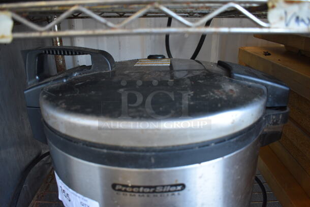 Proctor Silex Model GR04 Chrome Finish Countertop Rice Cooker. 120 Volts, 1 Phase. 15x15x11 - Image 3 of 5