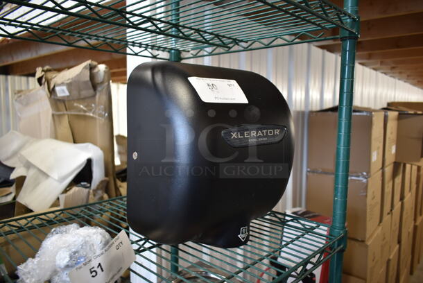 BRAND NEW SCRATCH AND DENT! Excel XL-SP XLERATOR® Raven Black High-Speed Hand Dryer. 110/120 Volts, 1 Phase.  - Image 3 of 5