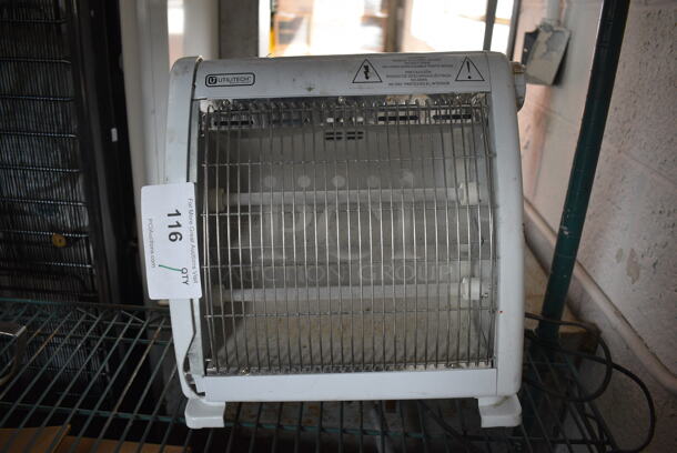 Utilitech White Metal Heater. 13x7x13 - Image 1 of 3