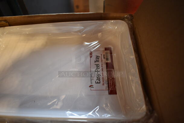 ALL ONE MONEY! Lot of 50 BRAND NEW IN BOX! Heritage HPPB8 Easy Peel Plastic Trays. 8x12x1 - Image 3 of 4