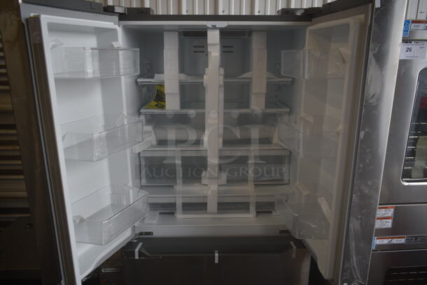 BRAND NEW SCRATCH AND DENT! KoolMore Stainless Steel French Style Cooler Freezer. Tested and Working! - Image 4 of 6