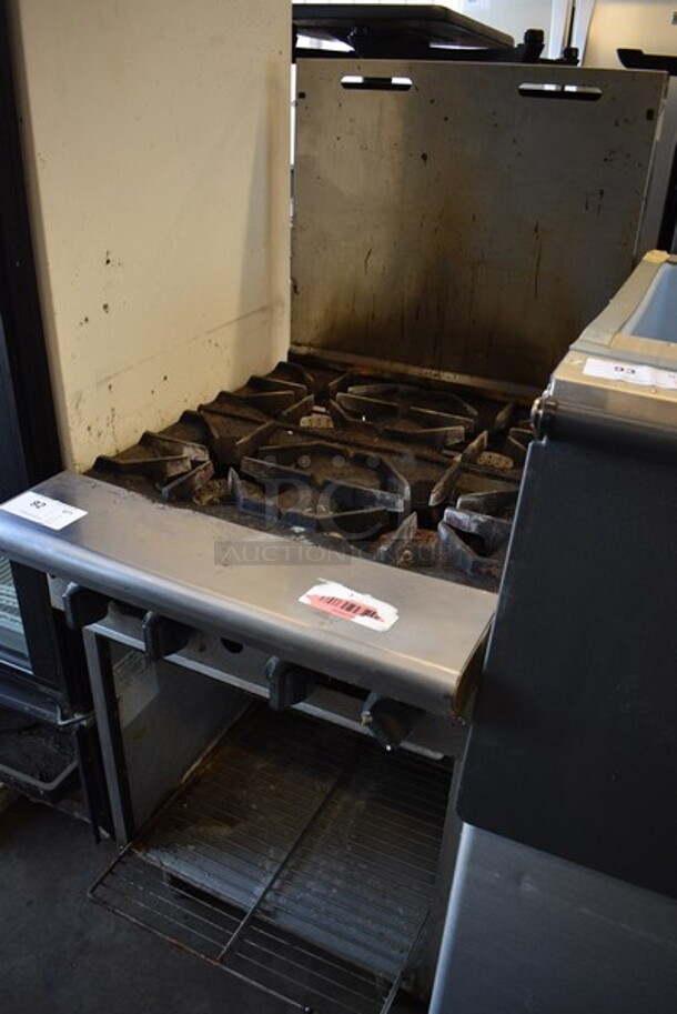 American Range Metal Commercial Propane Gas Powered 4 Burner Range with Undershelf. 24x32.5x56.5. - Image 6 of 6
