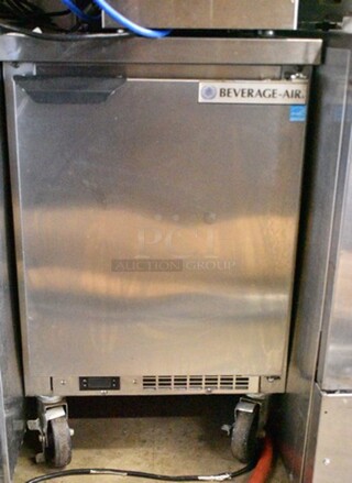 Beverage Air WTF20HC Stainless Steel Commercial Single Door Undercounter Freezer on Commercial Casters. 115 Volts, 1 Phase. Tested and Powers On But Does Not Get Cold