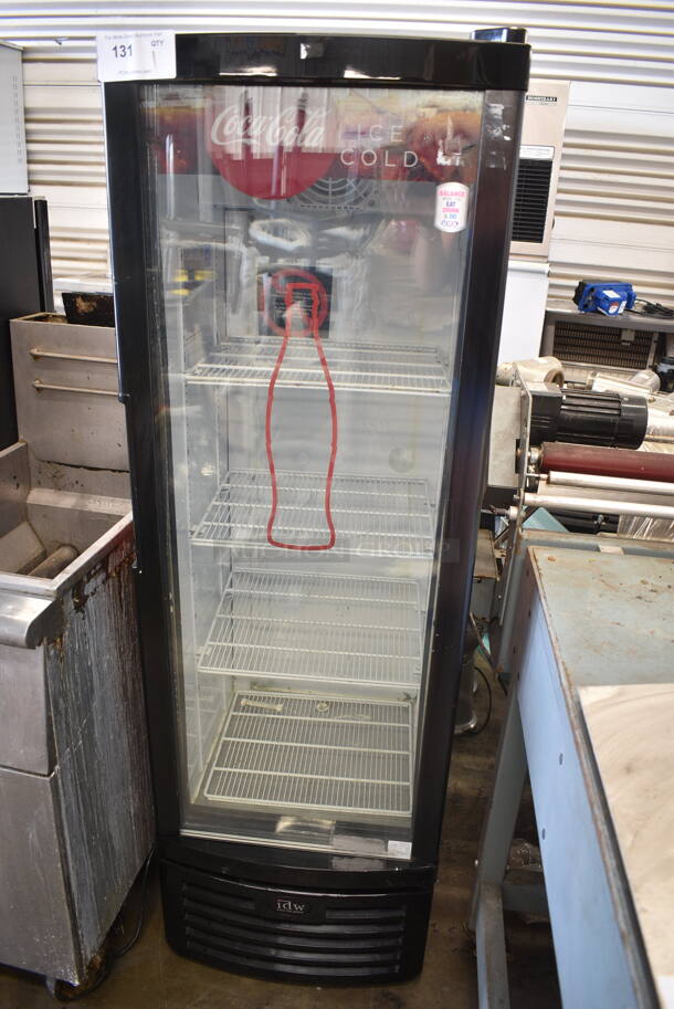 IDW G-9-N13EB Metal Commercial Single Door Reach In Cooler Merchandiser w/ Poly Coated Racks. 110-120 Volts, 1 Phase. Tested and Working! - Image 1 of 4