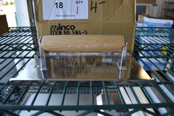3 BRAND NEW IN BOX! Winco SWA-5 Metal Steak Weights. 9x5x3. 3 Times Your Bid!