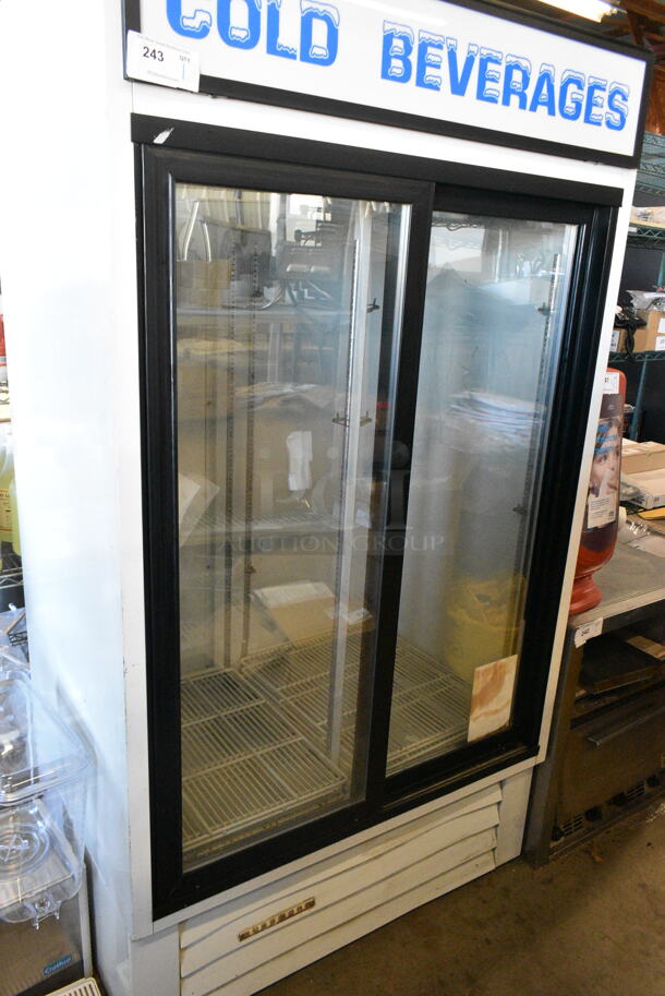 Hussmann RR0361G31 Metal Commercial 2 Door Reach In Cooler Merchandiser. 115 Volts, 1 Phase. Tested and Working! - Image 1 of 5