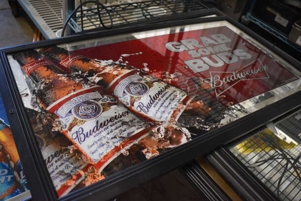4 Various Framed Beer Signs; 2 Bud Light, Budweiser, Heineken. Includes 34.5x1x27. 4 Times Your Bid! - Image 3 of 6