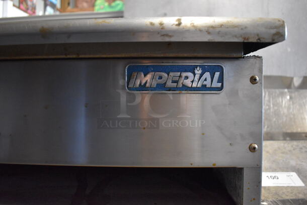 Imperial Stainless Steel Commercial Countertop Natural Gas Powered Flat Top Griddle on Stainless Steel Equipment Stand w/ Under Shelf. 48x31x31 - Image 6 of 6