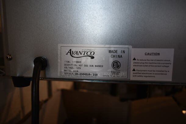 BRAND NEW SCRATCH AND DENT! 2023 Avantco 177BW48 Stainless Steel Commercial Single Drawer Hot Dog Bun Warming Drawer. 120 Volts, 1 Phase. Tested and Working! - Image 6 of 6