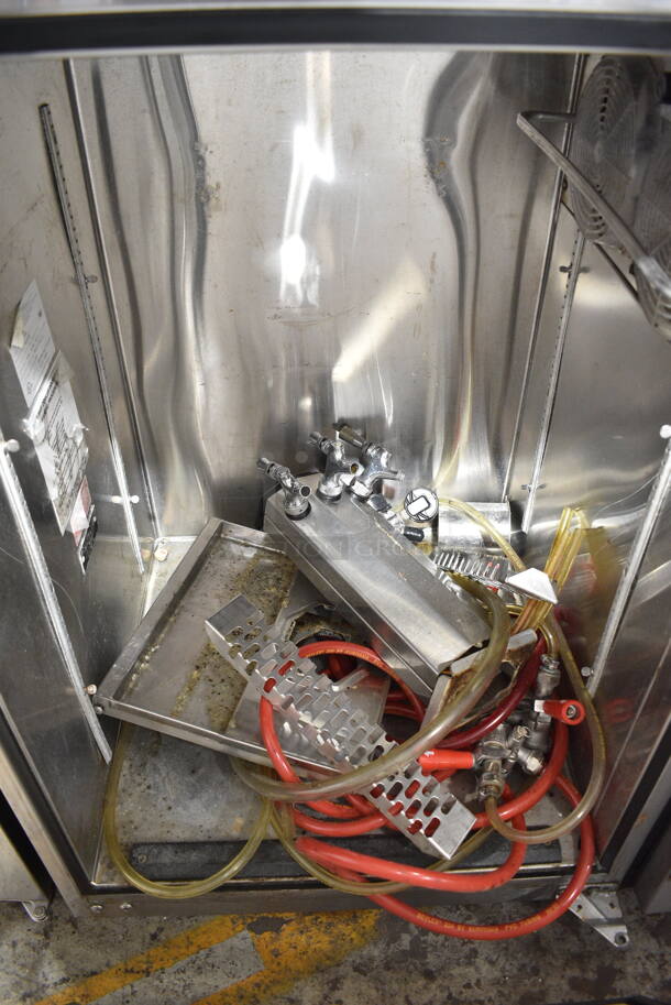 Glastender BB36-R1-XNH(R) Stainless Steel Commercial Single Door Direct Draw Kegerator w/ Beer Tower and Drip Tray. Door Needs To Be Attached. 115 Volts, 1 Phase. Tested and Working! - Image 3 of 6