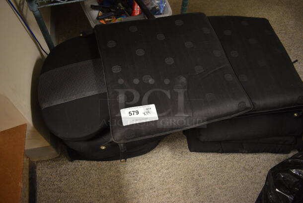ALL ONE MONEY! 14 Various Black Cushions for Chairs and Office Chairs