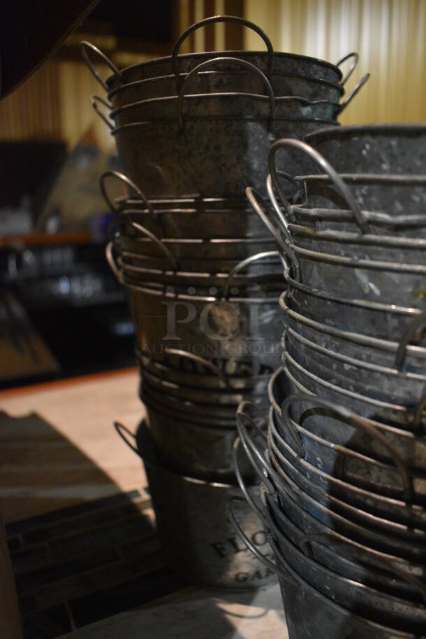 35 Various Metal Buckets. Includes 7.5x6x6.5. 35 Times Your Bid! (bar) - Image 3 of 4