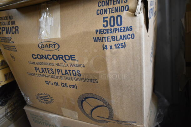 PALLET LOT of 30 BRAND NEW Boxes Including 50012C 12 oz. Coffee Print Poly Paper Hot Cup, 500CC20 Choice Clear PET Customizable Plastic Cold Cup - 20 oz. - 600/Case, Dart 90HTPF1R White Foam Square Take Out Container with Hinged Lid 9" x 9" x 3" - 200/Case, 5 Box 10020 Shopping Bags, 612605070HD Full Size Heavy-Duty Foil Steam Table Pan Deep 3 3/8" Depth, 500CC24 Choice Clear PET Customizable Plastic Cold Cup - 24 oz. - 600/Case, 9CPWCR Plates. 30 Times Your Bid! - Image 7 of 12