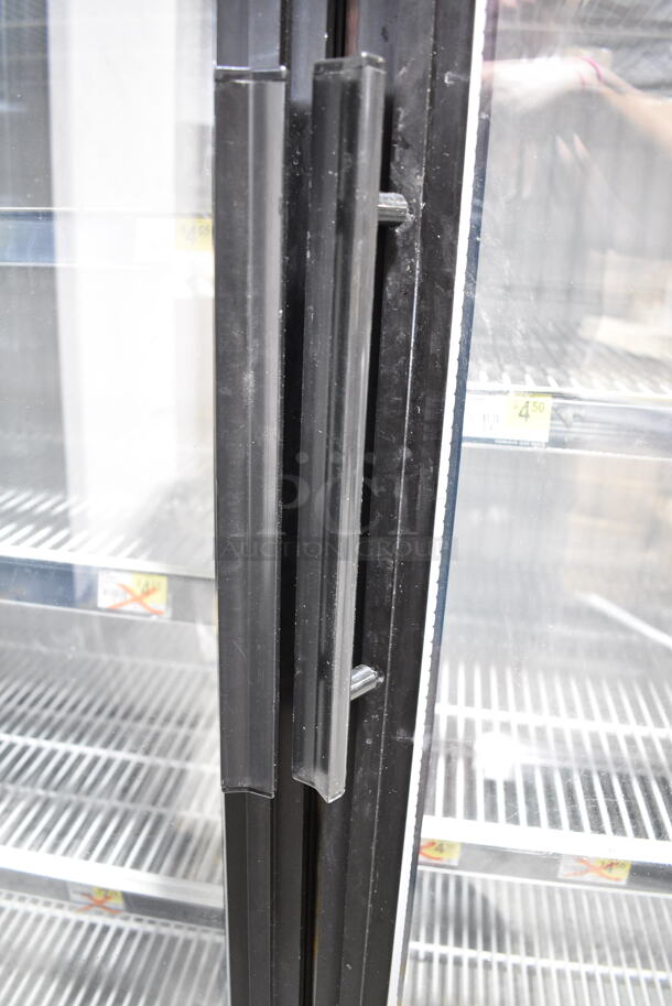 2015 True GDM-49F-LD ENERGY STAR Metal Commercial 2 Door Reach In Freezer Merchandiser w/ Poly Coated Racks on Commercial Casters. 115/208-230 Volts, 1 Phase. Tested and Working! - Image 3 of 6