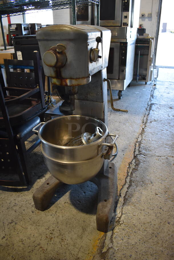 Hobart D-300 Metal Commercial Countertop 30 Quart Planetary Dough Mixer w/ Stainless Steel Mixing Bowl and Whisk Attachment. 220 Volts, 3 Phase. 23x23x45 - Image 2 of 6