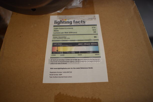 6 BRAND NEW! Brown Metal Light Fixtures. 5x5x7.5. 6 Times Your Bid! - Image 3 of 3