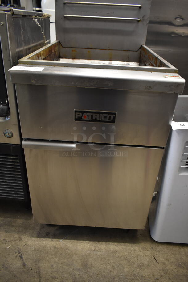 2022 Patriot PT-F5-LP Stainless Steel Commercial Floor Style Propane Gas Powered Deep Fat Fryer. 150,000 BTU. - Image 3 of 6