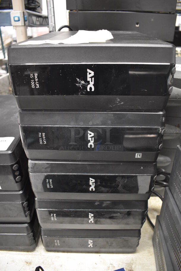 5 APC Back UPS; One XS 1000 and Four Pro 1000. 15x4x10. 5 Times Your Bid!