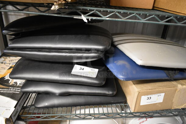 8 BRAND NEW SCRATCH AND DENT! Lancaster Table & Seating Seat Cushions; 6 Black, 1 Blue and 1 Gray. 8 Times Your Bid! - Image 1 of 7
