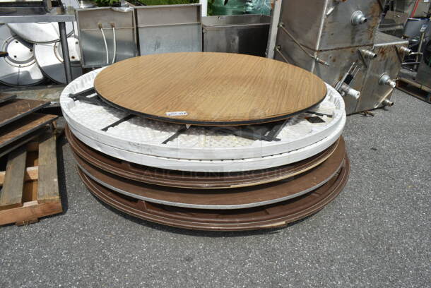 6 Various Round Folding Tables. 6 Times Your Bid! - Image 2 of 2