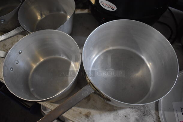 7 Various Metal Sauce Pans. Includes 10x17x6, 12x22x6, 6x12x4. 7 Times Your Bid! - Image 4 of 4