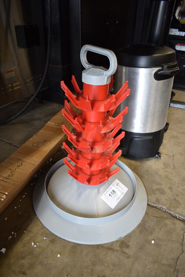 Gray and Red Countertop Rack. - Image 2 of 2