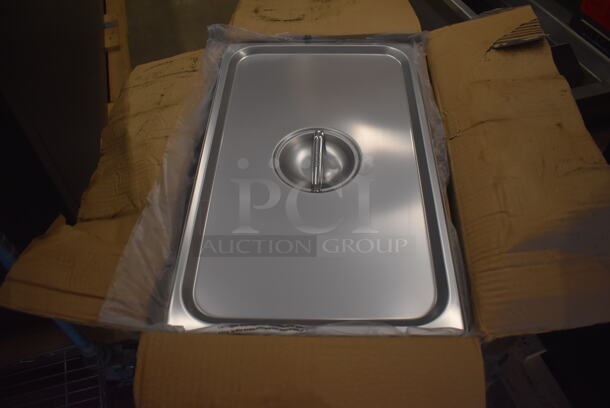 24 BRAND NEW IN BOX! Winco SPSC F Stainless Steel Full Size Drop In Bin Lids. 24 Times Your Bid! - Image 3 of 5