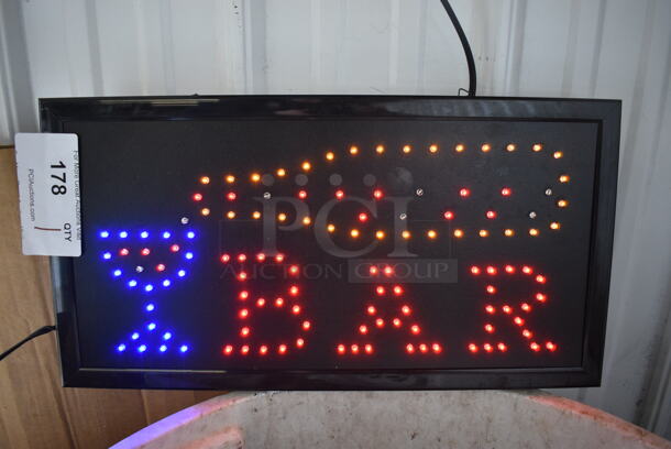 Bar Light Up Sign. 19x1x10. Tested and Working!