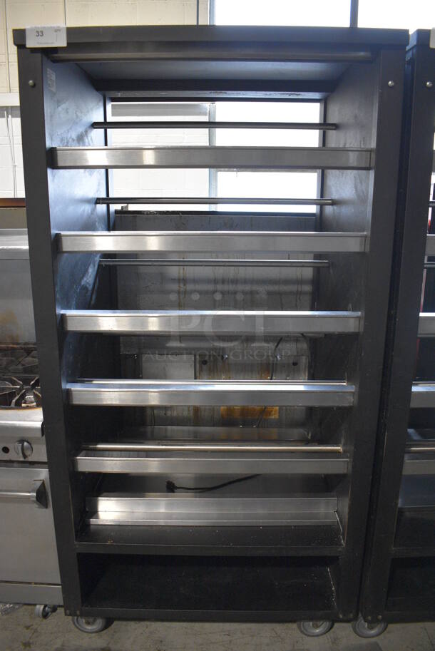 Metal Commercial Floor Style Bakery Bagel Display Transport Rack on Commercial Casters. 38.5x34x76 - Image 1 of 4