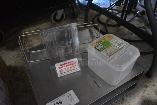 ALL ONE MONEY! Lot of Various Items Including Metal Bin and Metal Rack! - Image 3 of 4