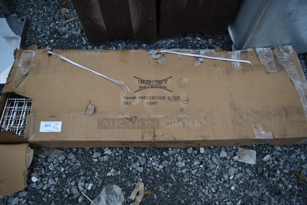 BRAND NEW SCRATCH AND DENT! Regency 460ECSC1836 NSF Chrome Wire Security Cage - 18" x 36" x 61" - Image 2 of 4