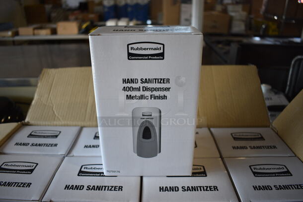 2 Boxes of 12 BRAND NEW IN BOX Rubbermaid Metallic Finish Hand Sanitizer Dispensers. Total of 24. 2 Times Your Bid!