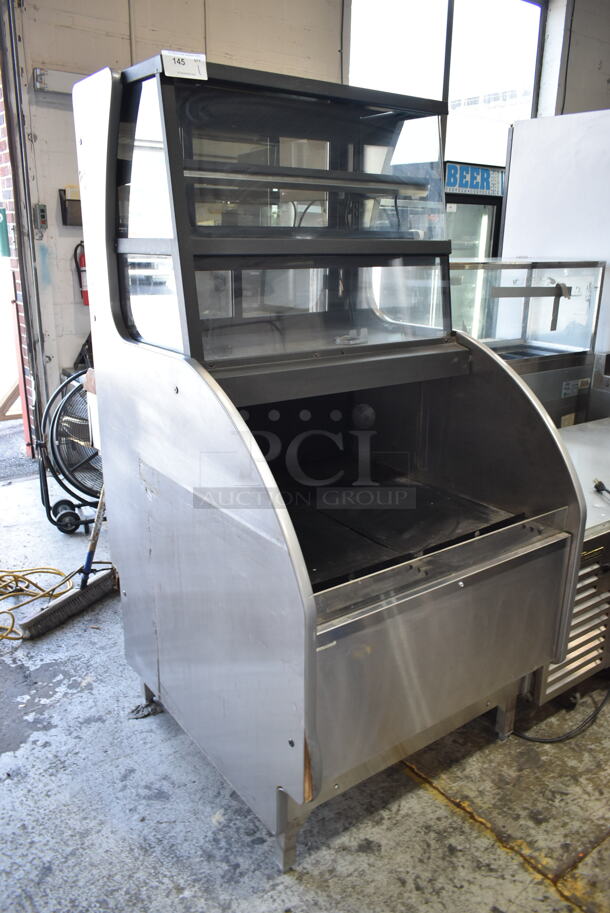 Structural Concepts Oasis C3Z3667 Black 36 1/2" Horizontal Air Curtain Display Case with Dry Top Display. 120 Volts, 1 Phase. Tested and Working! - Image 2 of 9