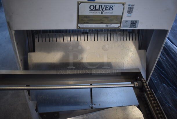 Oliver 797-32NC Metal Commercial Floor Style Bread Loaf Slicer on Commercial Casters. 115 Volts, 1 Phase. 43x22x57. Tested and Working! - Image 5 of 5