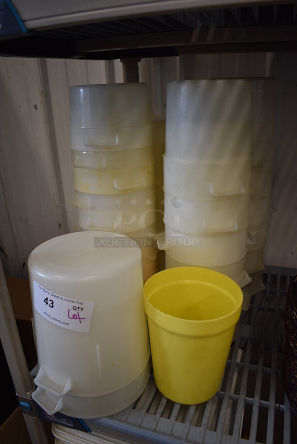ALL ONE MONEY! Lot of Various Poly Bins. Includes 6.5x6.5x7.5
