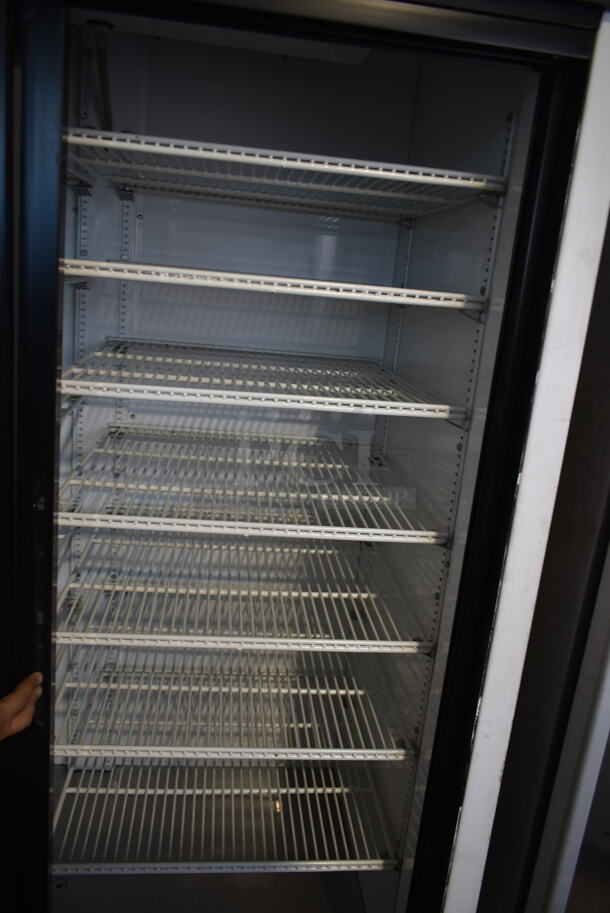 True GDM-41 Metal Commercial 2 Door Reach In Cooler Merchandiser w/ Poly Coated Racks. 115 Volts, 1 Phase. Tested and Powers On But Does Not Get Cold - Image 9 of 9
