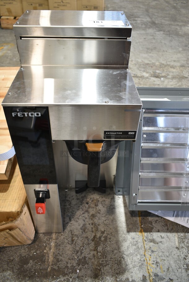 BRAND NEW SCRATCH AND DENT! Fetco CBS-2231 Stainless Steel Commercial Countertop NG Series Single Automatic Digital Coffee Brewer with Hot Water Dispenser and Poly Brew Basket. 120 Volts, 1 Phase.  - Image 2 of 8