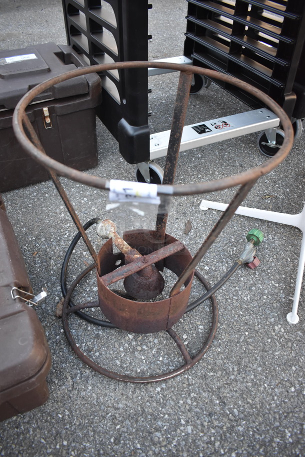 Metal Single Burner Propane Gas Powered Stock Pot Range. 17x17x22 - Image 2 of 5