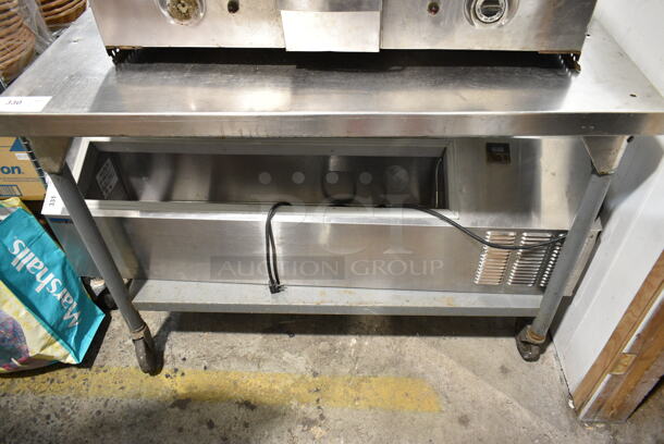 Stainless Steel Commercial Equipment Stand w/ Under Shelf on Commercial Casters. 