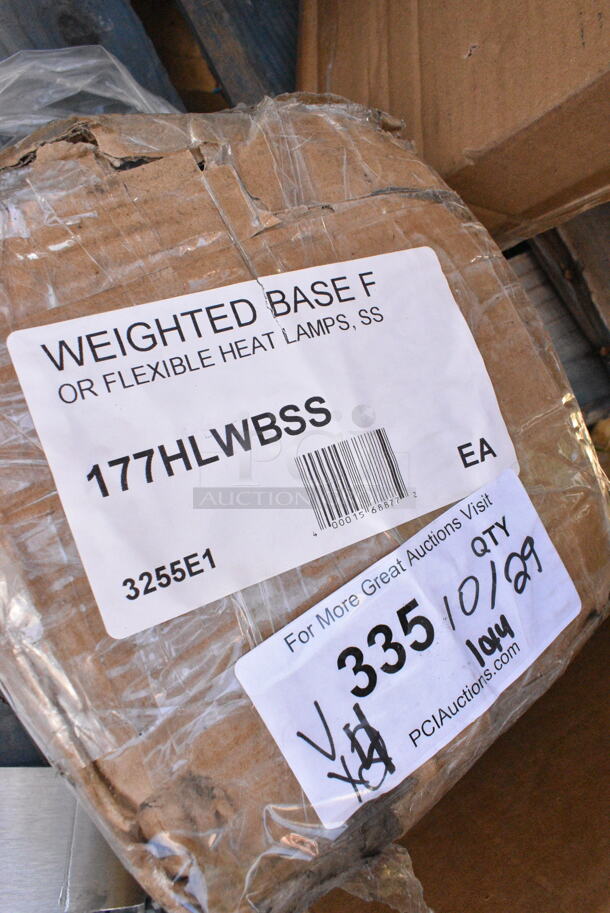 4 BRAND NEW SCRATCH AND DENT! Items Including 554LPGFS36 Backyard Pro Stainless Steel Front Shelf for LPG36 and LPG72 Grill, 177HLWBSS Avantco HLWB-SS Silver Weighted Base for HL and HLD Flexible Heat Lamps, Green Rack. 4 Times Your Bid!  - Image 7 of 9