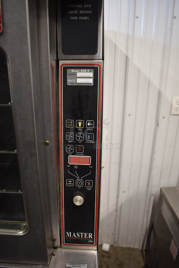 2 Garland Master 450 Commercial Stainless Steel Natural Gas Powered Double Convection Oven With Steel Racks. 2 Times Your Bid!  - Image 6 of 10