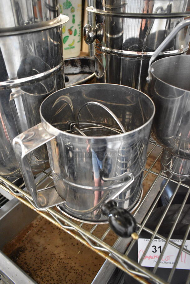 ALL ONE MONEY! Lot of Various Items Including Metal Ice Buckets, Sifter and Round Baking Pans.  - Image 6 of 6