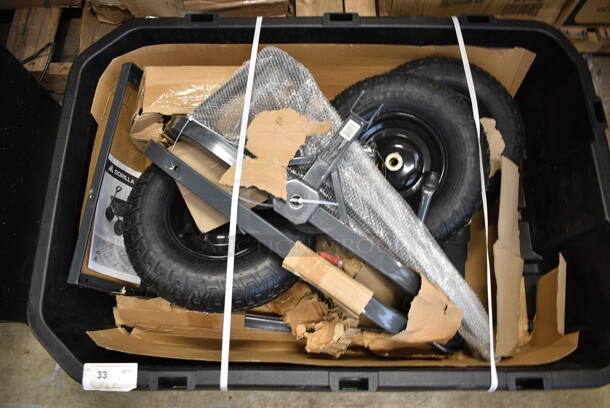 BRAND NEW SCRATCH AND DENT! Gorilla Carts GCG-12 1,600 lb. Heavy-Duty Poly Yard Dump Cart - Image 3 of 6