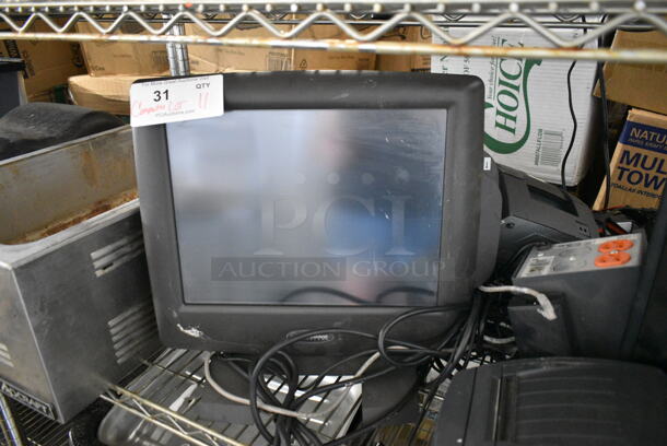 Radiant POS Monitor, Planar Monitor, 2 Receipt Printers, Uninterruptible Power Supply, HP Printer, Receipt Printer Paper Rolls.  - Image 2 of 12